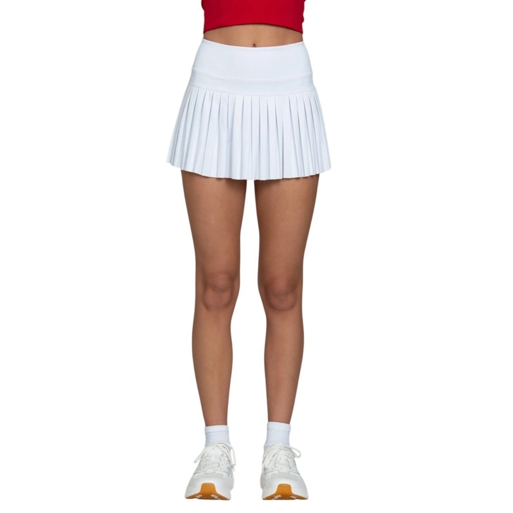 Lululemon White‎ Varsity Pleated Tennis Skirt High Rise Active Mini Skort